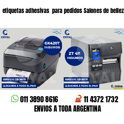 etiquetas adhesivas  para pedidos Salones de belleza