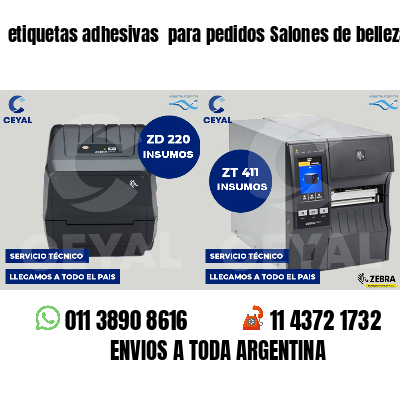 etiquetas adhesivas  para pedidos Salones de belleza