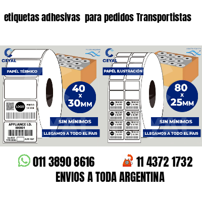 etiquetas adhesivas  para pedidos Transportistas