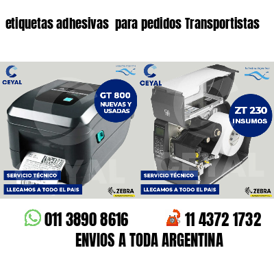 etiquetas adhesivas para pedidos Transportistas