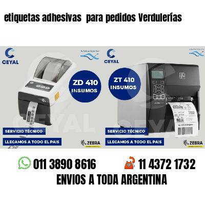 etiquetas adhesivas para pedidos Verdulerías