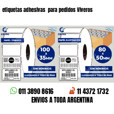 etiquetas adhesivas  para pedidos Viveros