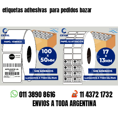 etiquetas adhesivas  para pedidos bazar