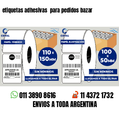 etiquetas adhesivas  para pedidos bazar