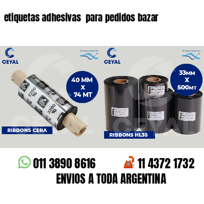 etiquetas adhesivas  para pedidos bazar