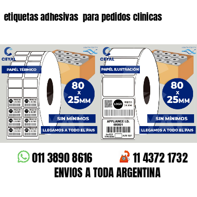 etiquetas adhesivas  para pedidos clinicas