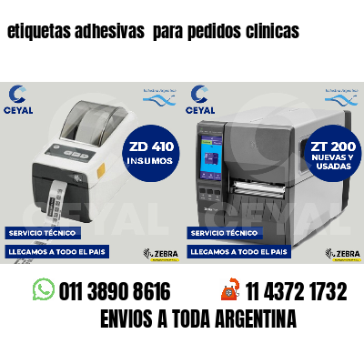 etiquetas adhesivas  para pedidos clinicas