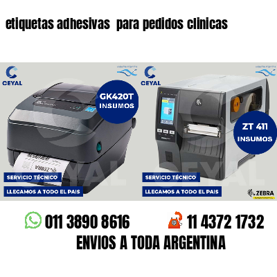 etiquetas adhesivas  para pedidos clinicas