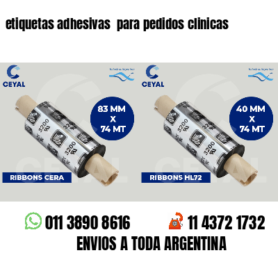 etiquetas adhesivas  para pedidos clinicas