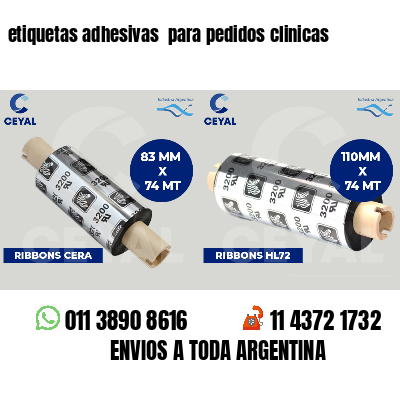 etiquetas adhesivas  para pedidos clinicas