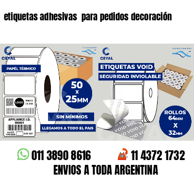 etiquetas adhesivas  para pedidos decoración