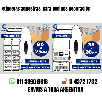 etiquetas adhesivas para pedidos decoración