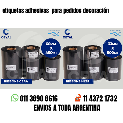 etiquetas adhesivas para pedidos decoración