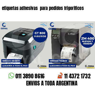 etiquetas adhesivas  para pedidos frigorificos