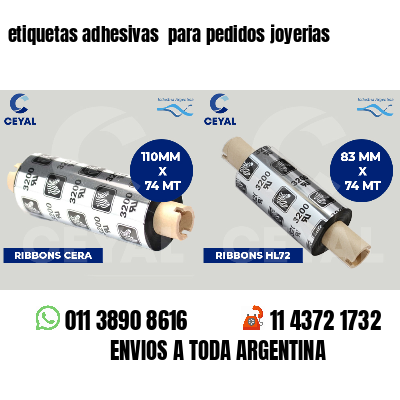 etiquetas adhesivas  para pedidos joyerias