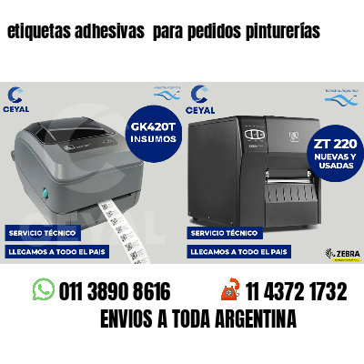 etiquetas adhesivas  para pedidos pinturerías
