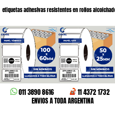 etiquetas adhesivas resistentes en rollos alcolchados