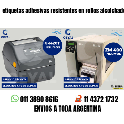 etiquetas adhesivas resistentes en rollos alcolchados