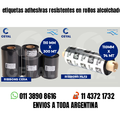 etiquetas adhesivas resistentes en rollos alcolchados