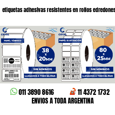 etiquetas adhesivas resistentes en rollos edredones
