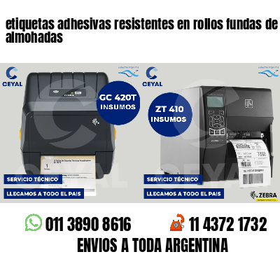 etiquetas adhesivas resistentes en rollos fundas de almohadas