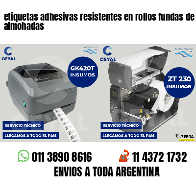 etiquetas adhesivas resistentes en rollos fundas de almohadas