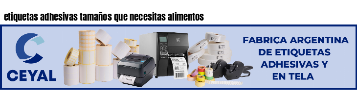 etiquetas adhesivas tamaños que necesitas alimentos