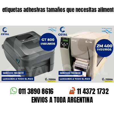 etiquetas adhesivas tamaños que necesitas alimentos
