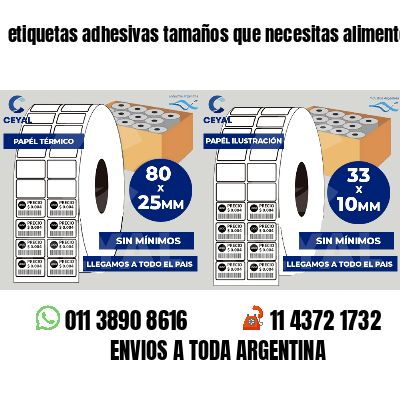 etiquetas adhesivas tamaños que necesitas alimentos
