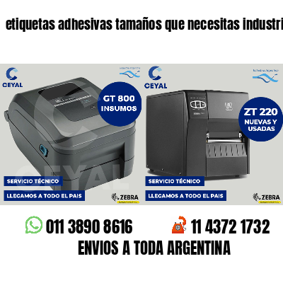 etiquetas adhesivas tamaños que necesitas industrias