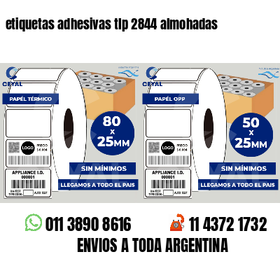 etiquetas adhesivas tlp 2844 almohadas
