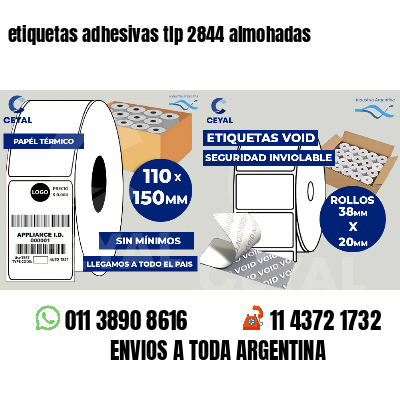 etiquetas adhesivas tlp 2844 almohadas
