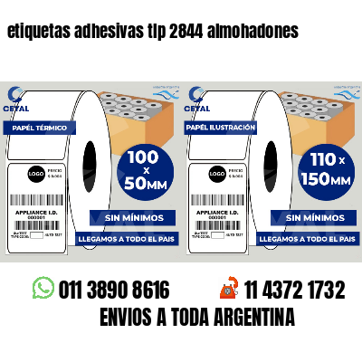 etiquetas adhesivas tlp 2844 almohadones