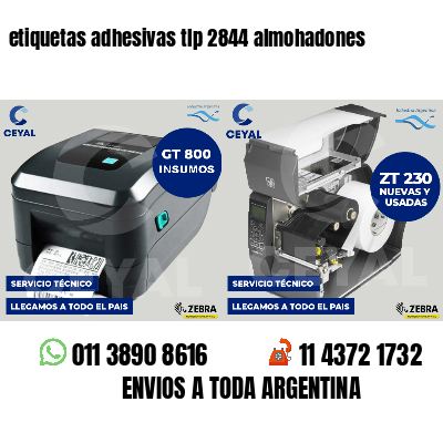 etiquetas adhesivas tlp 2844 almohadones