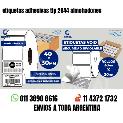 etiquetas adhesivas tlp 2844 almohadones
