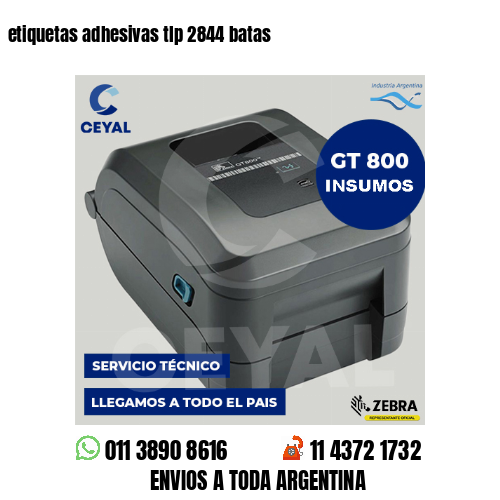 etiquetas adhesivas tlp 2844 batas
