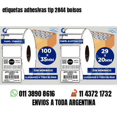 etiquetas adhesivas tlp 2844 bolsos