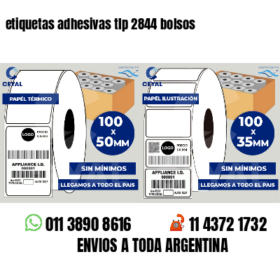 etiquetas adhesivas tlp 2844 bolsos