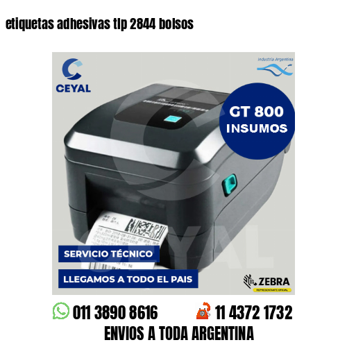 etiquetas adhesivas tlp 2844 bolsos