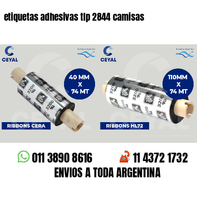 etiquetas adhesivas tlp 2844 camisas