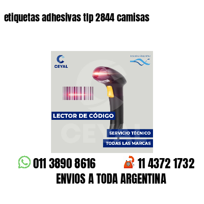 etiquetas adhesivas tlp 2844 camisas