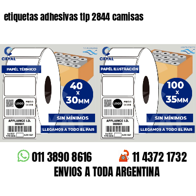 etiquetas adhesivas tlp 2844 camisas