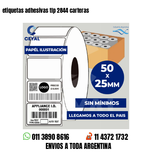 etiquetas adhesivas tlp 2844 carteras
