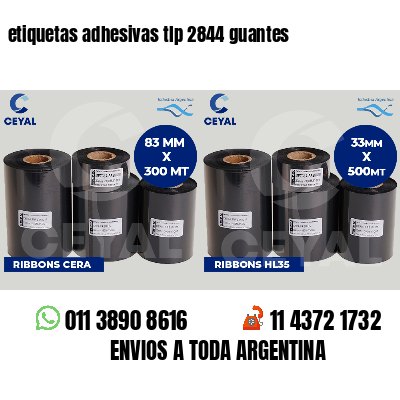 etiquetas adhesivas tlp 2844 guantes