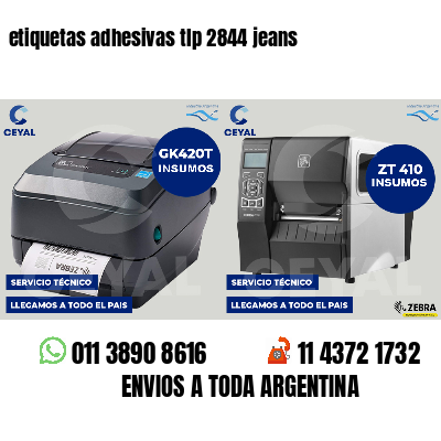 etiquetas adhesivas tlp 2844 jeans