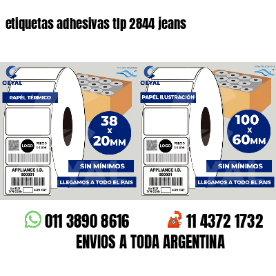 etiquetas adhesivas tlp 2844 jeans