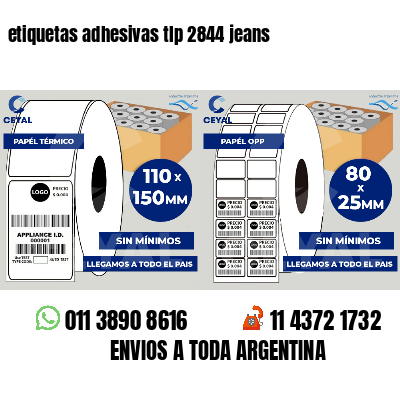 etiquetas adhesivas tlp 2844 jeans