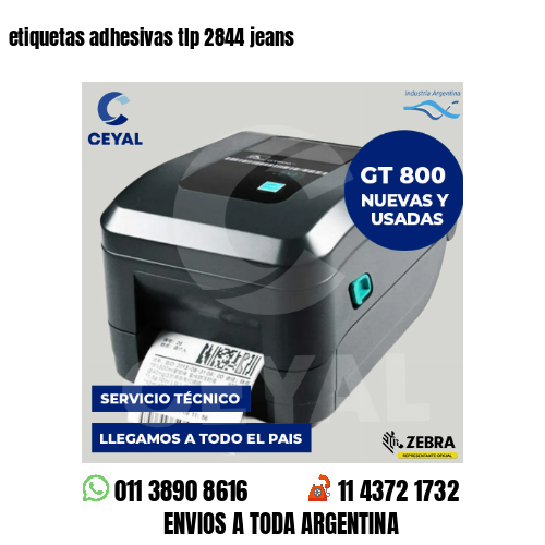 etiquetas adhesivas tlp 2844 jeans