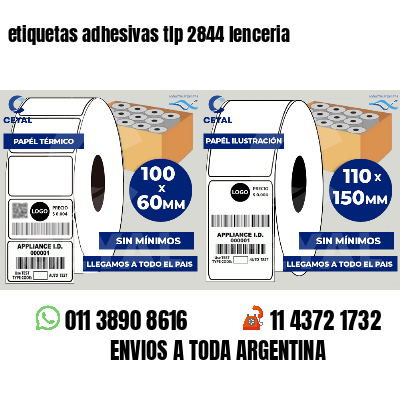 etiquetas adhesivas tlp 2844 lenceria