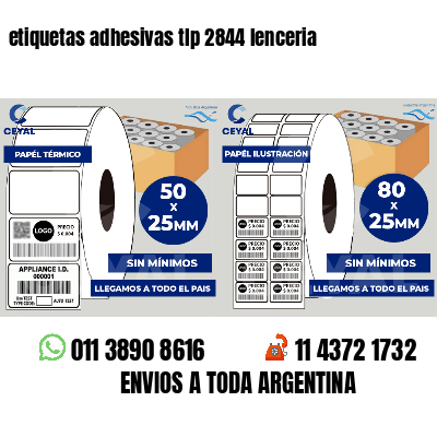 etiquetas adhesivas tlp 2844 lenceria